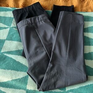 (2) Everlane Bi-Stretch Work Pants in Black and Grey Size 12